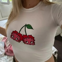 Cherry Girl Print Baby T-shirt  - Thumbnail 2