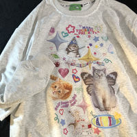Cat Print Long Sleeve Shirt  - Thumbnail 5