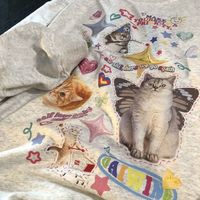 Cat Print Long Sleeve Shirt  - Thumbnail 6