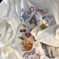 Cat Print Long Sleeve Shirt  - Thumbnail 7