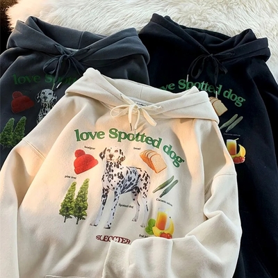 Dalmatian dog print hoodie  - Thumbnail 3