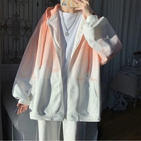 Gradient Loose Zip Up Hoodie - Thumbnail 1