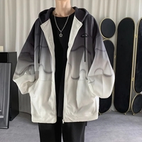 Gradient Loose Zip Up Hoodie - Thumbnail 4