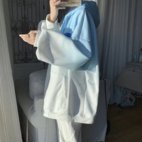 Gradient Loose Zip Up Hoodie - Thumbnail 6