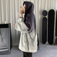 Gradient Loose Zip Up Hoodie - Thumbnail 5