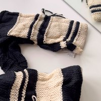 Black & White Crochet Long Sleeve Shirt  - Thumbnail 7