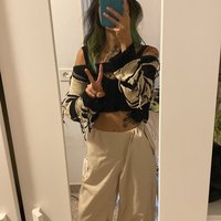 Black & White Crochet Long Sleeve Shirt  - Thumbnail 3