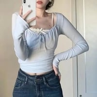 Sweet Bow Tie Crop Top - Thumbnail 4