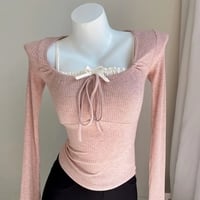 Sweet Bow Tie Crop Top - Thumbnail 6