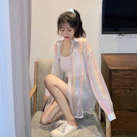 Sheer Laser Long Sleeve Shirt  - Thumbnail 5