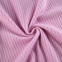 Sweet Pink Collar Ribbed Romper - Thumbnail 8