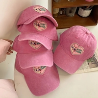 Pink Cat Heart Embroidery Baseball Hat - Thumbnail 3
