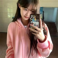Pink Stripe Zip Up Jacket  - Thumbnail 1