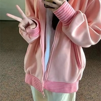 Pink Stripe Zip Up Jacket  - Thumbnail 5