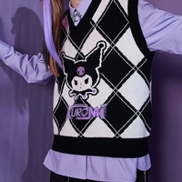 Japanese Anime Argyle Sweater Vest - Thumbnail 1