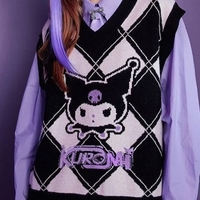 Japanese Anime Argyle Sweater Vest - Thumbnail 3