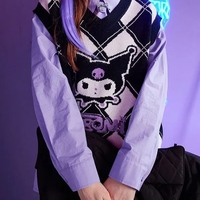 Japanese Anime Argyle Sweater Vest - Thumbnail 2