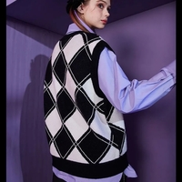 Japanese Anime Argyle Sweater Vest - Thumbnail 5