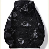 Spaceman Astronaut Coat Couple Style Hooded Casual Jacket - Thumbnail 2