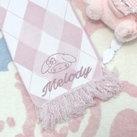 Pink & Blue Plaid My Melody Cinnamoroll Cute Japanese Soft Girl Autumn Winter Warm Shawl Scarf Scarves - Thumbnail 2