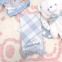 Pink & Blue Plaid My Melody Cinnamoroll Cute Japanese Soft Girl Autumn Winter Warm Shawl Scarf Scarves - Thumbnail 3
