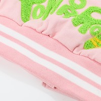 Sweet and Cool Y2K Girl Heart Embroidery Spring Autumn White Pink Baseball Jacket - Thumbnail 6