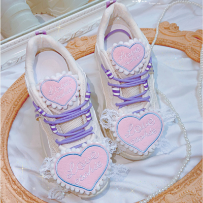 Original new all-match thick-soled cute love platform shoes