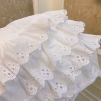 Retro Vintage Coquette Sweetheart Princess Fluffy Snowball Bow Sexy Pink & White Gathered Short Mini Skirt - Thumbnail 9