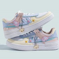 Pastel Colorful Stickers Japanese Causal Girl Sweet Cute Pink White Women Sneakers Sports Running Shoes - Thumbnail 3