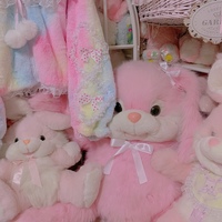 Rainbow Ice Cream Colorful Japanese Girl Princess Sailor Collar Bow Ruffled Plush Fur Coat Jacket - Thumbnail 5