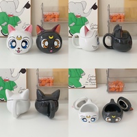 Ceramic Mug Water Cup Sailor Moon Luna Cat Cartoon Water Cup Kettle  Material: Ceramic, Style: 1#, 2#, 3#, - Thumbnail 6