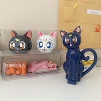Ceramic Mug Water Cup Sailor Moon Luna Cat Cartoon Water Cup Kettle  Material: Ceramic, Style: 1#, 2#, 3#, - Thumbnail 9