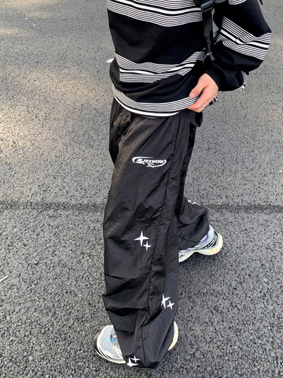 Free Shipping-BLACKWORK NYLON TRACK PANTS