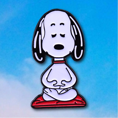 SNOOPY YOGA MEDITATION PIN 