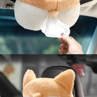 Creative cute corgi ass car car tissue box car pumping car supplies - Thumbnail 2