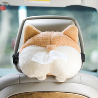Creative cute corgi ass car car tissue box car pumping car supplies - Thumbnail 4