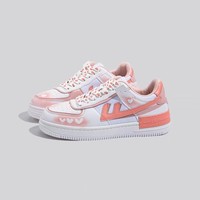 Coral Pink & White Little Mini Hearts Spring Summer Causal Girl Sweet Cute Women Sneakers Sports Running Shoes - Thumbnail 7