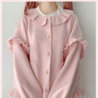 Cute Faux Mink Fur Princess Colorful Red Blue Pink Purple White Beige Black Brown Soft Jacket Coat - Thumbnail 4