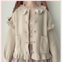 Cute Faux Mink Fur Princess Colorful Red Blue Pink Purple White Beige Black Brown Soft Jacket Coat - Thumbnail 6