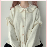 Cute Faux Mink Fur Princess Colorful Red Blue Pink Purple White Beige Black Brown Soft Jacket Coat - Thumbnail 7