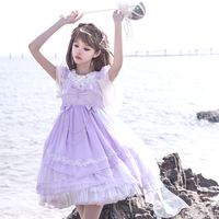 Mermaid Princess Seaside Estier Pink Blue Purple Strap Dress - Thumbnail 8