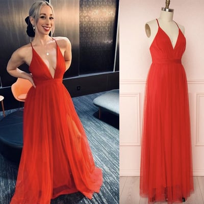 Halter prom dresses slit side criss cross back - Thumbnail 1