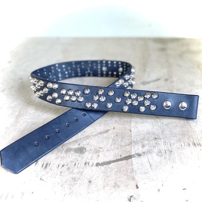 1.75" wide chaotic standard british studded belt w/ snaps