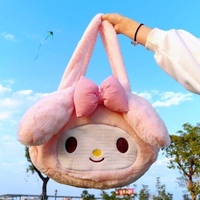 My Melody Kuromi Cinnamoroll Plush Doll Cute Cartoon Mascot Big Large Capacity Bag - Thumbnail 8