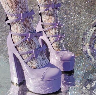 Womens Fashion Pointy Toe Bowknot  Mary Jane Shoes Block High Heels Boots