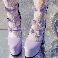 Womens Fashion Pointy Toe Bowknot  Mary Jane Shoes Block High Heels Boots - Thumbnail 2