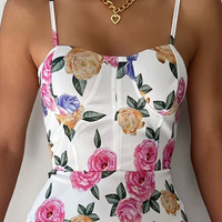 Women Sling Printed Sleeveless Dress - Thumbnail 2