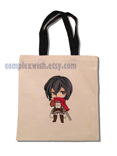 Attack on Titan cotton tote - Mikasa Ackerman