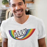 ALLY Rainbow Womens T-shirt - Thumbnail 3