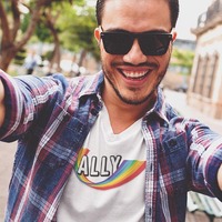 ALLY Rainbow Womens T-shirt - Thumbnail 4